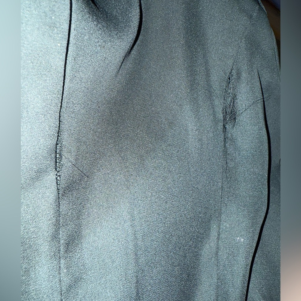 Club Monaco Cora Black Sequin Open Front Silk Blazer Jacket Women's Medium EUC - Picture 12 of 13